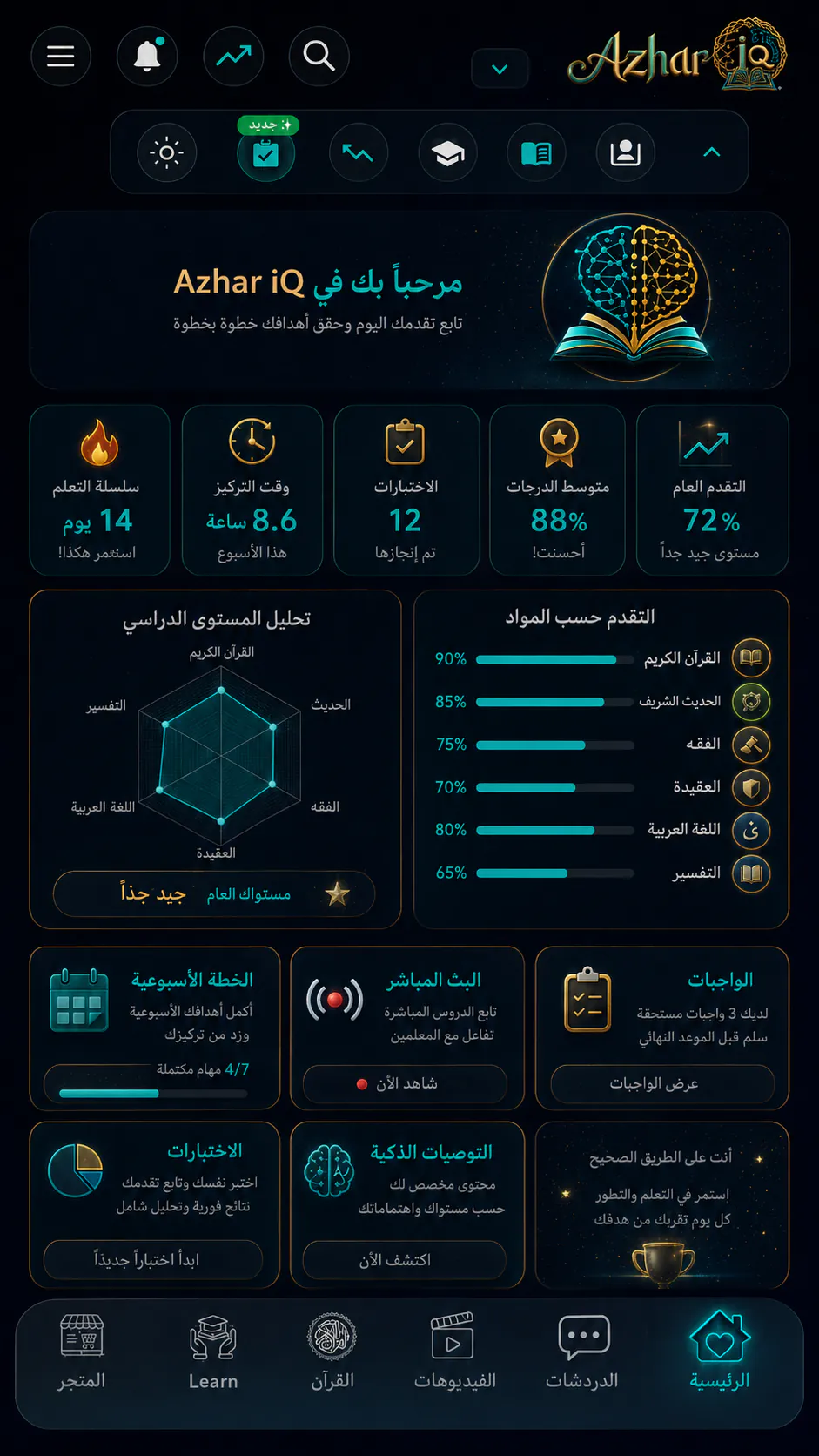 واجهة تقدمك